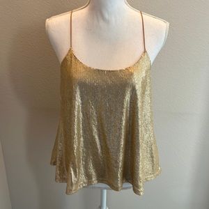 Gold sequins party top
